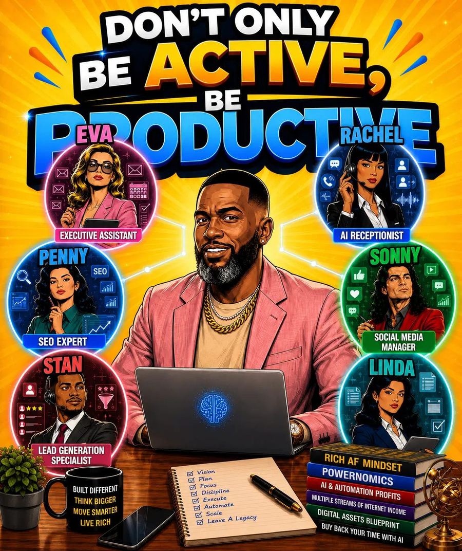 Rich Thames productivity illustration about planning, focus, execution, and automation